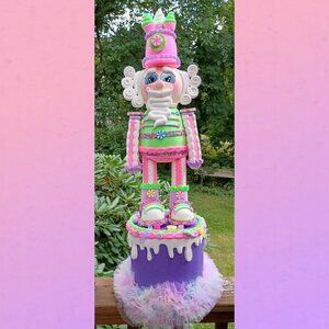 Candyland Nutcracker Christmas Decoration, Whimsical Holiday Centerpiece